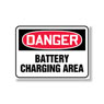 [close out item] SIGN- DANGER BATTERY CHARGING AREA [PLASTIC] [10x14 in.]